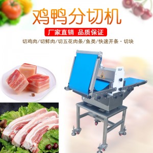 九盈JYR-309B自動(dòng)分切機(jī) 切臘肉條設(shè)備 切五花肉機(jī)子 禽鳥切丁 切魚塊