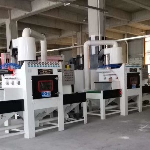 廣東噴砂機(jī) 不銹鋼鐵盤表面處理自動(dòng)噴砂機(jī)