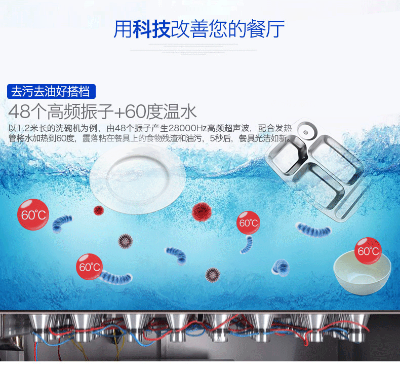 圣托專業(yè)生產(chǎn)超聲波洗碗機 全自動洗碗洗碟 商用洗碗機CST-X06A