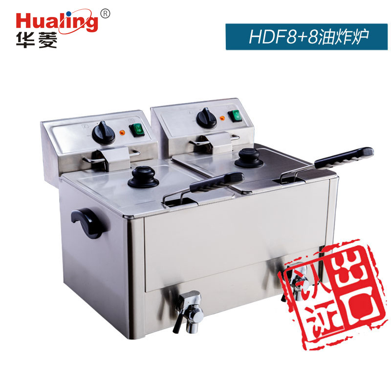供應(yīng)華菱雙缸油炸爐HDF8+8電熱油炸鍋電炸鍋炸薯?xiàng)l雞排奶茶店商用