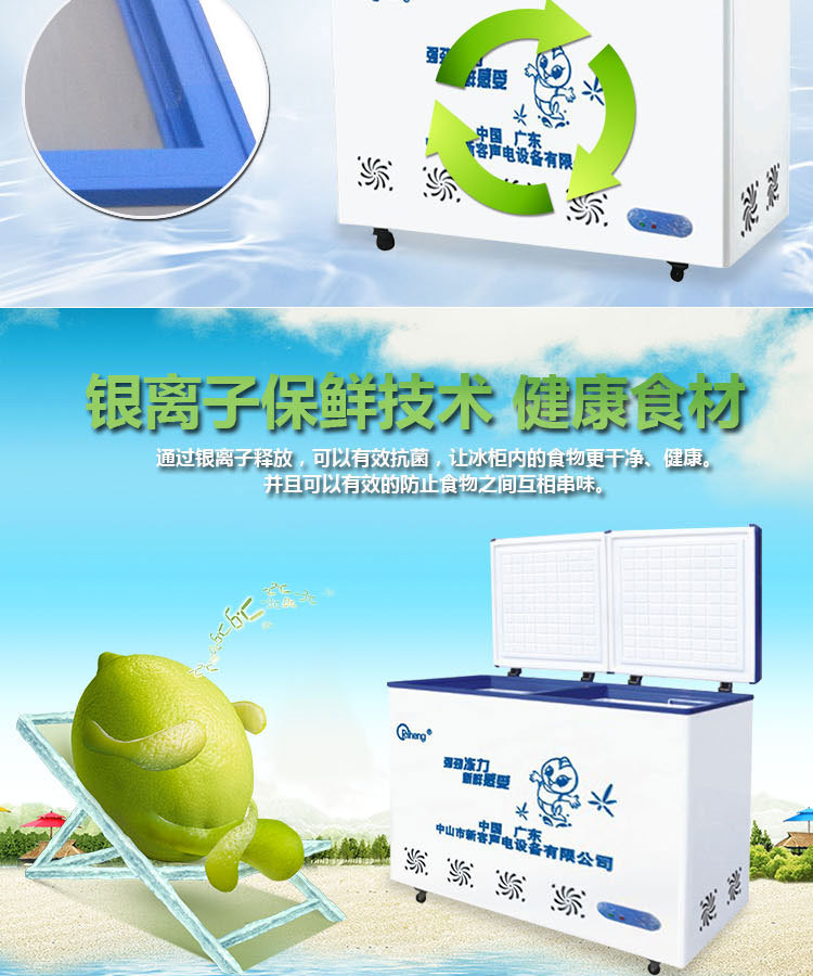 BD/BC-278臥式冷柜 雙門冷藏冷凍家用 單溫轉(zhuǎn)換商用冰柜