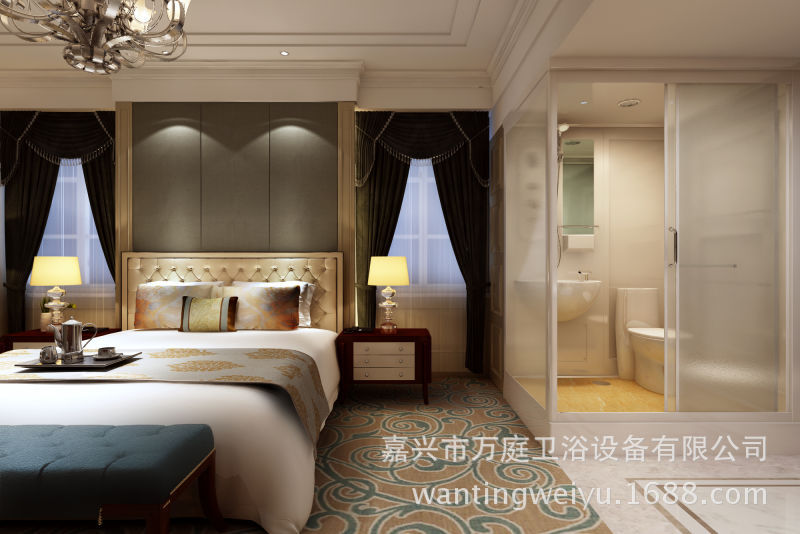 WT1114集成衛(wèi)生間賓館酒店整體淋浴房公寓一體式衛(wèi)浴廠家直銷