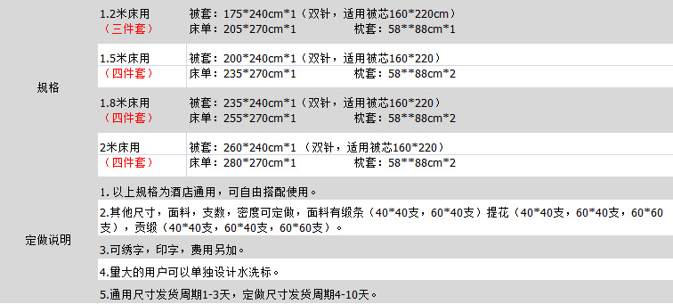 訂做酒店床上四件套全棉加密三公分緞條被套　賓館醫(yī)院用品批發(fā)