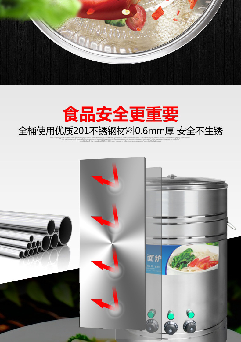 睿美電熱燃?xì)庵竺鏍t商用煮面桶煲湯爐湯面爐節(jié)能保溫爐煮面煮粥機(jī)