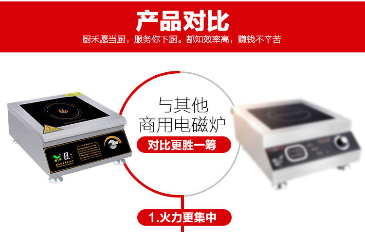 廚禾商用電磁爐臺式大功率電磁爐商用電磁平面爐5KW七天包退換