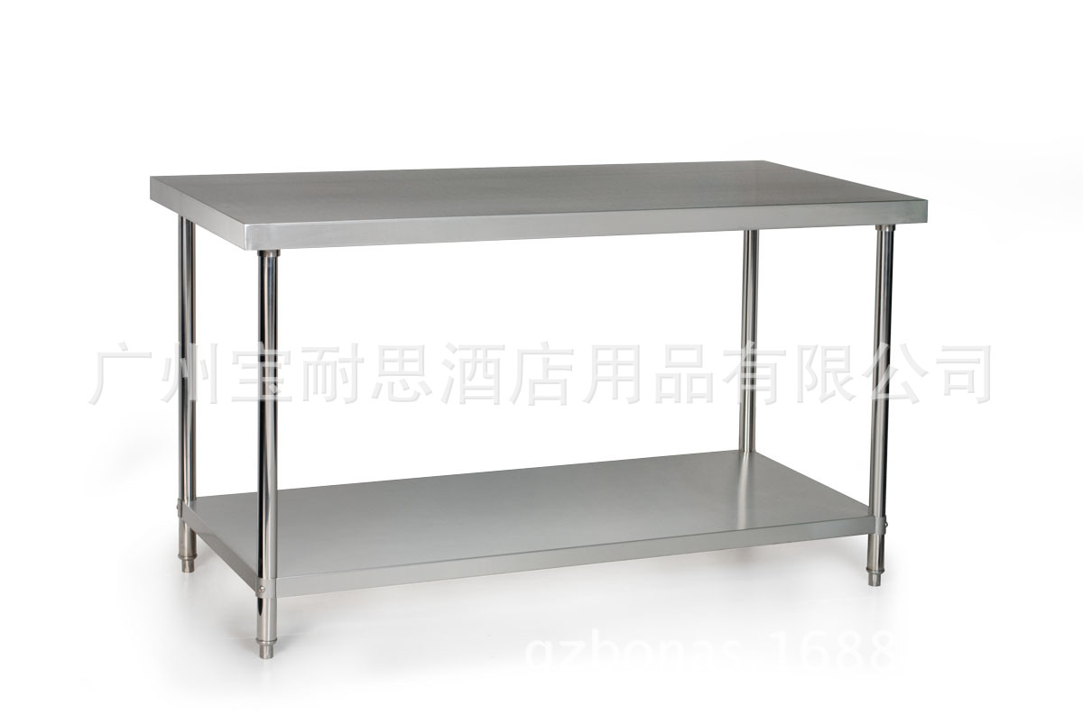 不銹鋼拆裝式圓管雙層工作臺(tái) 圓管雙層工作臺(tái) 廚房工作臺(tái) 裝拆式