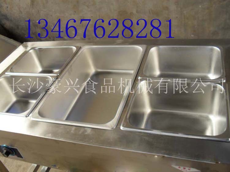 簡易型不銹鋼商用電熱保溫湯池 4-17格暖湯爐保溫臺(tái)售飯臺(tái)快餐車